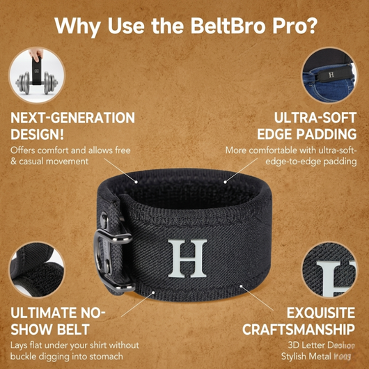 FlexGrip Belt  No-Buckle Comfort Series  Strong grip + flexible stretch — says it all
