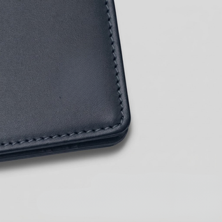Italian Men’s Original Leather Moeny Clip Wallet (Midnight Slate)