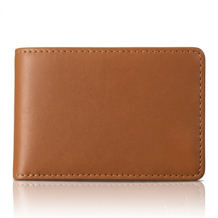 Italian Men’s Original Leather Moeny Clip Wallet (Sahara Luxe)
